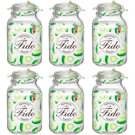 Bormioli vaso fido con chiusura ermetica 3 lt per sottaceti marmellate conserve quantita': 1