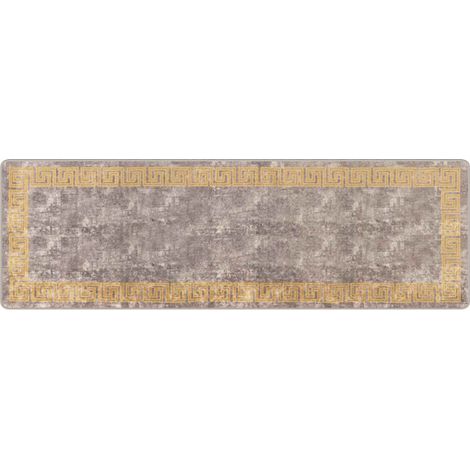 Runner Tappeto MARSA Grigio 80 x 250 cm Poliestere e PVC vidaXL