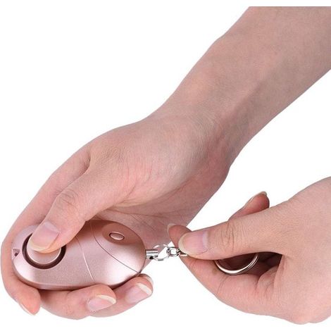Alarma personal segura, alarma de seguridad personal para mujeres, llavero de alarma de autodefensa con luz LED de 130 dB para mujeres (1/5)