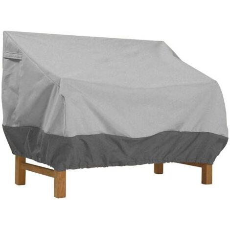 Housse de Protection pour Banc, Housse Banc Jardin Tissu Oxford Imperméable, Housse de Banc Exterieur Anti UV et Vent Housse de Protection pour Canapé——Gris 210D: 147×83×79cm (1/3)