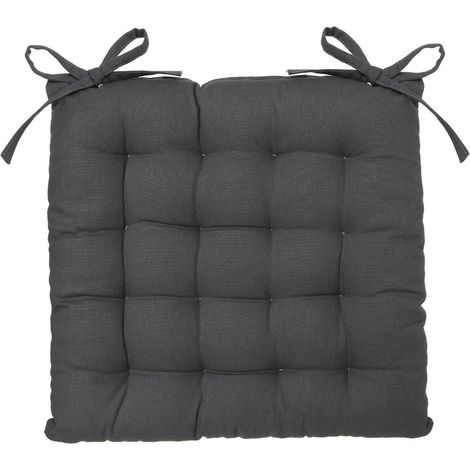 Lot de 2 galettes de chaise carrées en coton ANJALI (1/4)