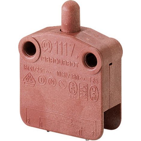 Marquardt 01117.0206-01 Drucktaster 400 V/AC 16 A 1 x Ein/(Aus) tastend (L x B x H) 30 x 13 x 39.2 (1/2)