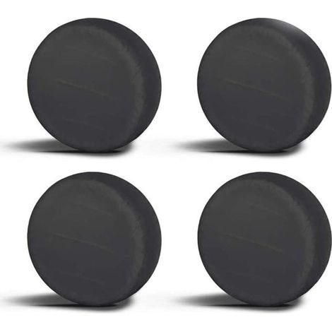 Lot de 4 housses de pneus pour taille L 30-32 pouces de diamètre 80 cm en tissu Oxford noir 420D pour remorque, camping-car, voiture, camion, camping-car (1/4)