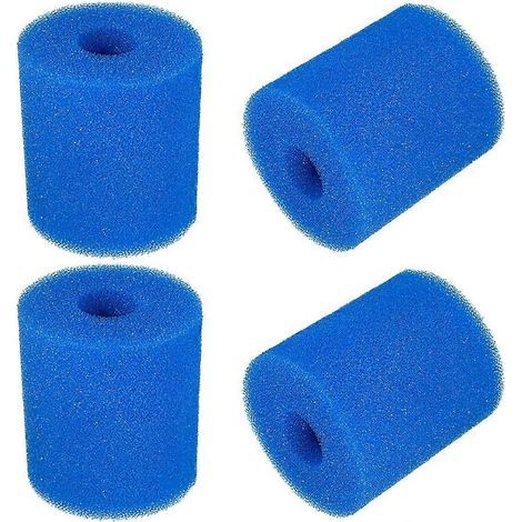 Lot de 4 cartouches de mousse filtrante moyenne pour piscine et spa, compatibles avec les filtres de type A.-AquaForge (1/5)