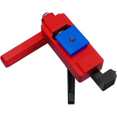 Posizionatore scorrevole in alluminio con arresto per binario tipo 45 per binario a T con scanalatura a T da 30 mm - Binario per carpenteria fai da te (1/4)