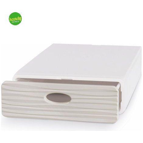 Box wave Domoliving qbox slim sabbia bianco 9 x 28 x 40 cm