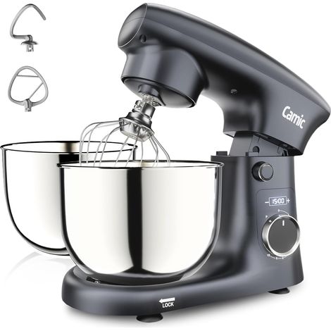 Robot Pâtissier Multifonction 1500W Gris avec Hachoir (1/5)