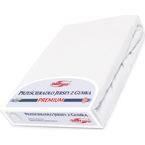 Drap-housse en coton 120 x 200 cm, jersey épais 170 g, blanc (1/5)