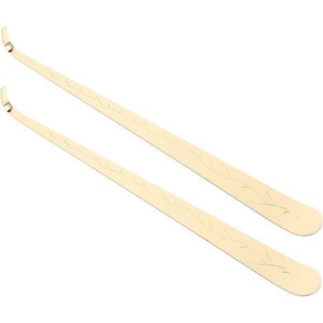 Set of 2 Antique Candle Snuffers, Hooks for Extinguishing Candle Wicks, Gold Wick Snuffer Accessories