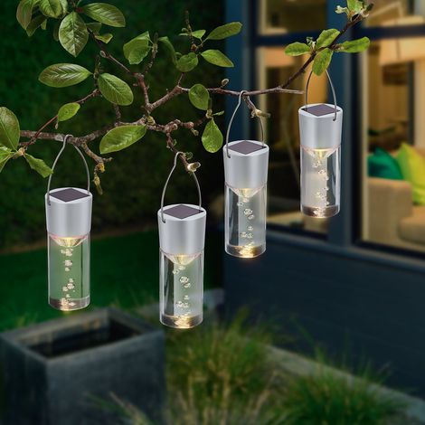 esotec Solar Hängeleuchten Acryl Bubbles 4er-Set Smart Sticks wetterfest 102117 (1/5)