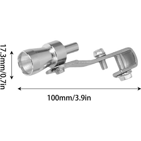 Universelle Turbopfeife für Auspuffrohre, Blow-off-Sound-Simulator, Aluminium-Auto-Sound, Auspuff-Soundverstärker (1/5)