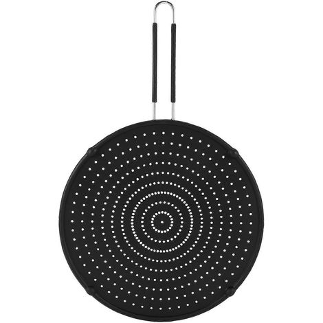 32 cm schwarzer Silikon-Spritzschutzdeckel (1/5)