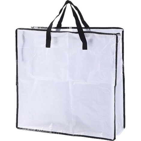 4er-Set transparente Aufbewahrungsbeutel (60 x 60 cm) – Strapazierfähig mit Reißverschluss – Staub- und feuchtigkeitsbeständig – Für Kleidung, Spielzeug und Bettdecken (1/4)