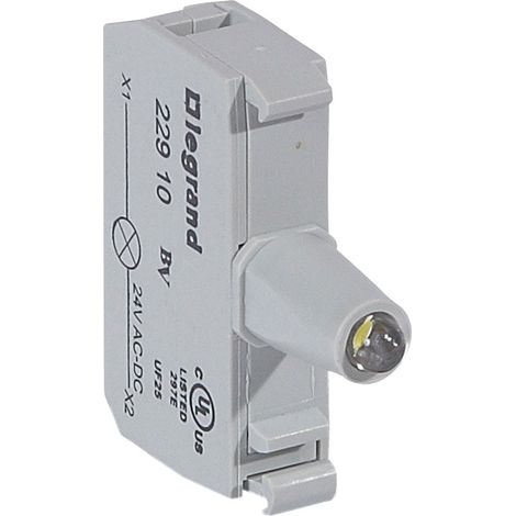 Blocco testa luminosa Osmoz 12-24V AC/DC collegamento a vite bianco - LEG022910
