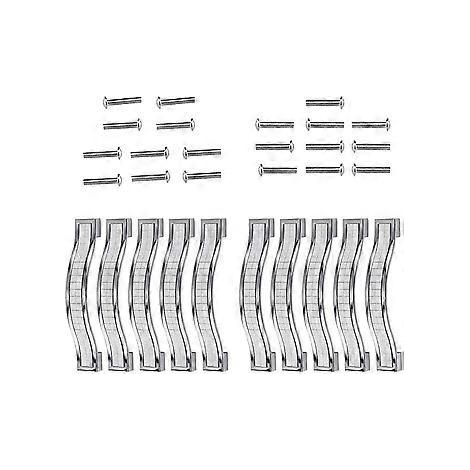 Set mit 10 Schubladengriffen aus Kristall-Strasslegierung für Kommoden, Küchenschränke und Küchenschränke (Silber, 128 mm - 10 Stück)