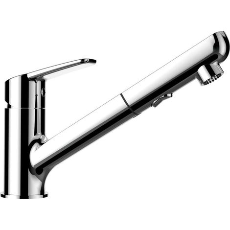 Schock Küchenarmatur Daja (ausziehbarer Auslauf) Chrom CHR Hochdruck (1/2)