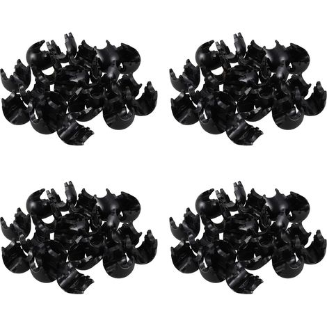 40 PièCes SéRies Filet d'escalade Filet de Connecteur en Plastique Accessoires d'escalade à Boucle pour L'ExtéRieur Amusement PièCes de Corde d'escalade Osciller Noir (1/5)