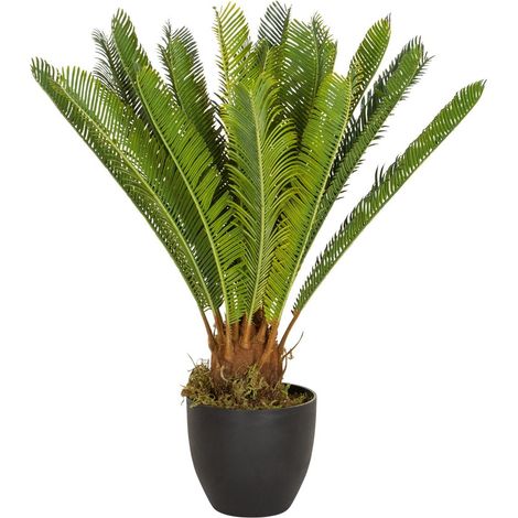 Kunstpflanze / Kunstpalme CYCAS Kunststoff grün hjh OFFICE (1/5)