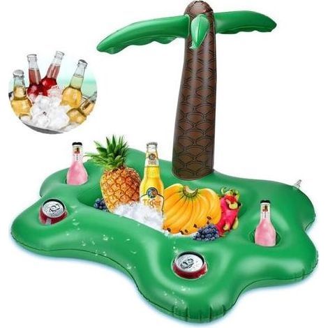 Plateau de Piscine,Palmier Gonflable, Gonflable Bar Flottant Piscine, Bouee Piscine,Bar Flottant pour Piscine, Plateau Gonflable, Gonflable Verre Plateau Flottant,Accessoires de fête d'été (1/5)