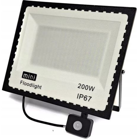 Projecteur LED 200 W - Détecteur Mouvement et Crépuscule - IP66 - 14000 Lm - 6000 K - 120° - Extérieur - 1 Pièce (1/5)