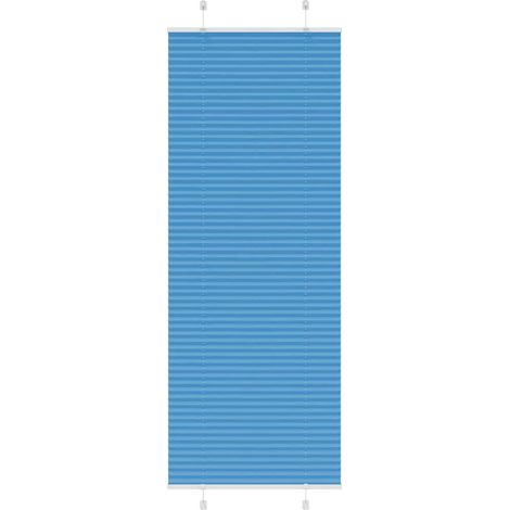 Plissee Blau 80x200 cm Stoffbreite 79,4 cm Polyester