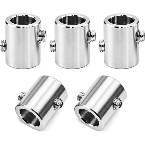 Lot de 5 serre-câbles en acier inoxydable, verrou double trou 2 mm avec cosse et butée à vis, pour raccords de câbles marins et industriels (1/4)