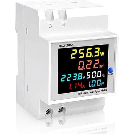 Compteur Electrique Monophasé,AC250-450V 100A Compteur d'Energie Intelligent Compteur KWh,Ampèremètre Voltmètre,Electrique WiFi DIN-Rail,Moniteur Numérique de la Consommation d'Energie (1/5)