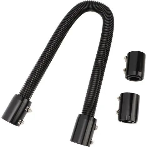 Kit de durite de radiateur flexible en acier inoxydable de 91 cm (36 po) pour raccords de radiateur de 32 mm (1 1/4 po), 38 mm (1 1/2 po), 44 mm (1 3/4 po) et 41 mm (1 5/8 po), noir. (1/3)