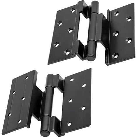 2er Pack Türscharniere Aluminiumprofil, faltbar 50, Schrank Möbel Trennung Raum Zugang (1/5)