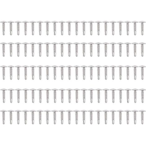 100 Stück Rundkopf-Bohrschrauben mit Unterlegscheibe, selbstschneidende Schrauben aus Edelstahl 304, M4,2 x 19