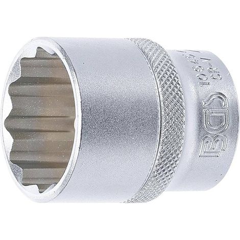 Douille pour Clé Douze Pans 12,5 mm (1/2) - 27 mm - Acier Résistant - Usage Professionnel - D-Work