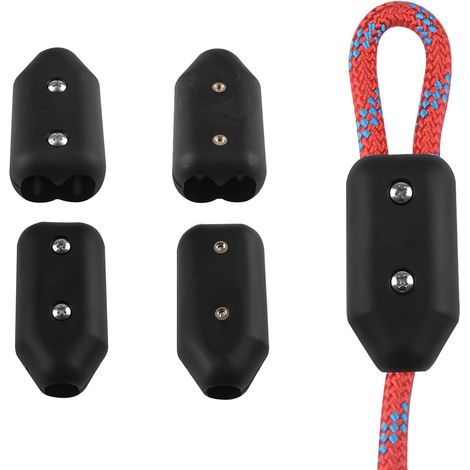 Lot de 4 serre-câbles réutilisables en plastique connecteur de corde serre-câble convient pour corde en nylon de 9 à 10 mm ou cordes tressées (1/5)