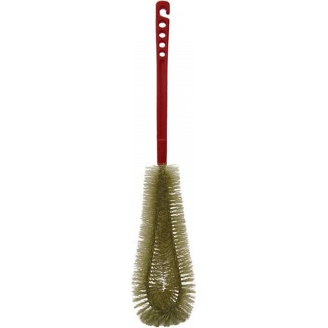 TrAdE Shop Traesio - Pulitermo Doppio Spazzola Setola Pulizia Termosifone Curvo Filo Metallo Polvere Sporco -