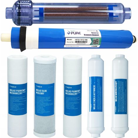 Cartuchos de ósmosis RO7 aifir con membrana de 100 GPD (1/5)