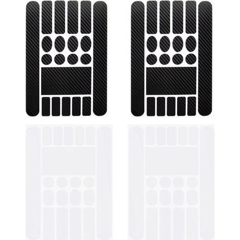 4 Pièces Film Protection Cadre Vélo Transparent Autocollant PVC Anti-Rayures Noir Mat Carbone pour VTT Vélo de Course Ville (1/5)