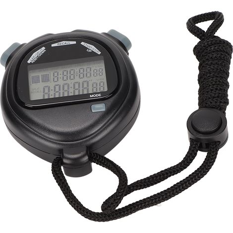 Chronomètre électronique multifonctionnel à 2 lignes, idéal pour la natation, la course à pied et l'entraînement.