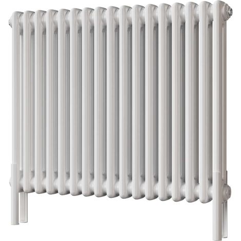 Alpha - White Column Radiator H600mm x W768mm 2 Column - Feet Included (1/3)
