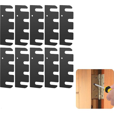 Joints de charnières de porte en acier inoxydable, plaques de remplissage pour charnières de porte, kits de joints pour la réparation des charnières de porte. (1/5)