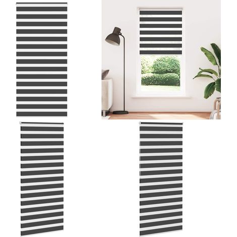 vidaXL Zebrarollo Schwarz 105x200 cm Stoffbreite 100,9 cm Polyester (1/5)
