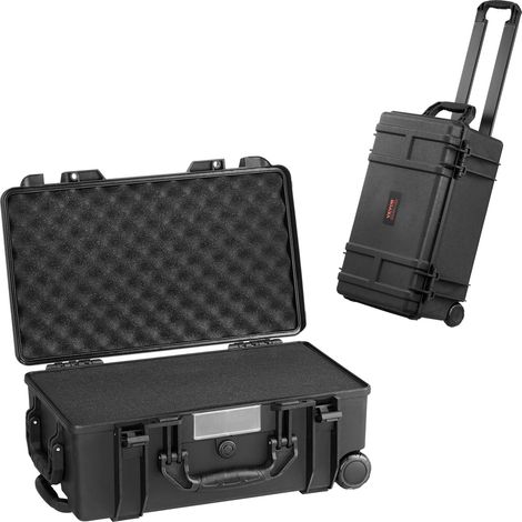 Étui rigide étanche IP67, valise de protection avec mousse prédécoupée, roulettes, pour voyage et chasse (1/5)