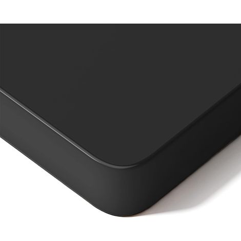 Stable Tray 120 x 60 x 2.5 cm – Rectangular DIY Board for Height Adjustable Sitting Standing Desk (Black) (1/5)