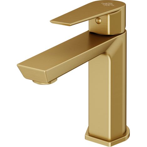 Presto Grifo lavabo monomando mezclador Aroha oro cepillado (1/2)