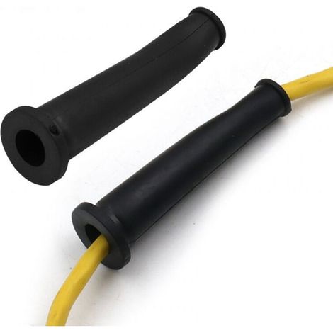 Gaine de protection de câble noire, 68 mm de long, 2 pièces, gaine de protection de câble en caoutchouc, accessoire pour outil électrique. (1/5)
