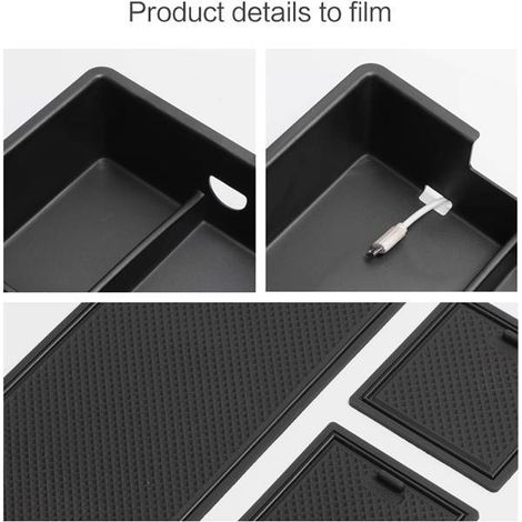 Available in 1 color: Black Material: ABS Suitable for car armrest storage boxes and interior accessories. (1/4)