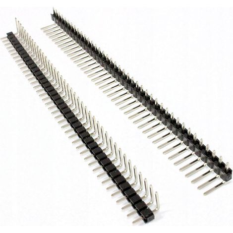 Conector Goldpin 1X40 -2.54 asimétrico en ángulo T2-5 piezas