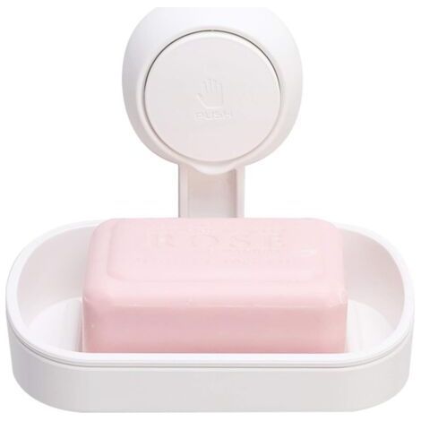 Suction Cup Soap Dish Suction Cup Soap No-White Drilling & Reusable 1 Second Installation Shower Soap Holder Load 5KG Waterproof Support for Tiles Shower Wall Bathroom (1/5)
