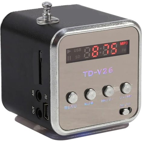 Micro haut-parleurs Bluetooth portables avec écran radio lecteur MP3 (1/5)