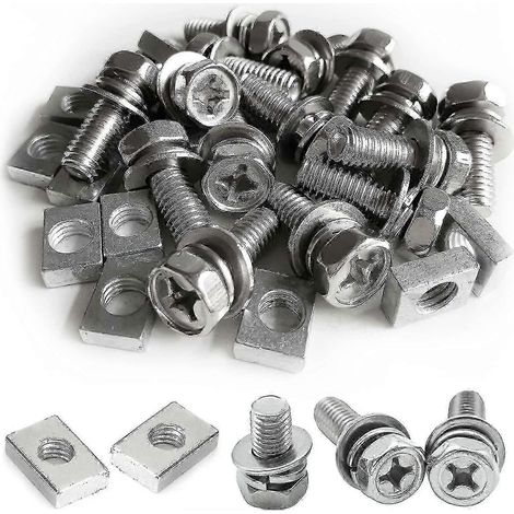 Kit de 15 vis et écrous M6x16 mm pour bornes de batterie de moto, en acier inoxydable, pour quad, moto et scooter. (1/4)