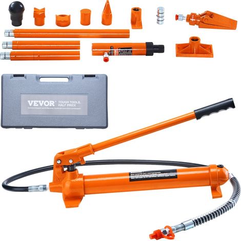 Kit de cric hydraulique portable 12 tonnes avec tuyau 1,4 m, mallette de rangement pour voitures, camions et équipements agricoles. (1/5)