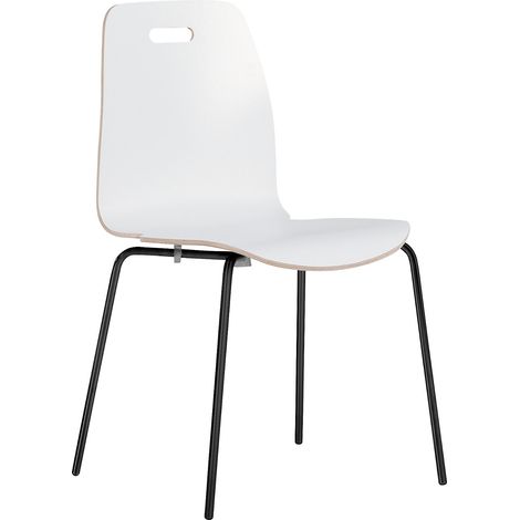 FRANKEL kaiserkraft, Chaise coque Alina, empilable, lot de 4, (1/4)